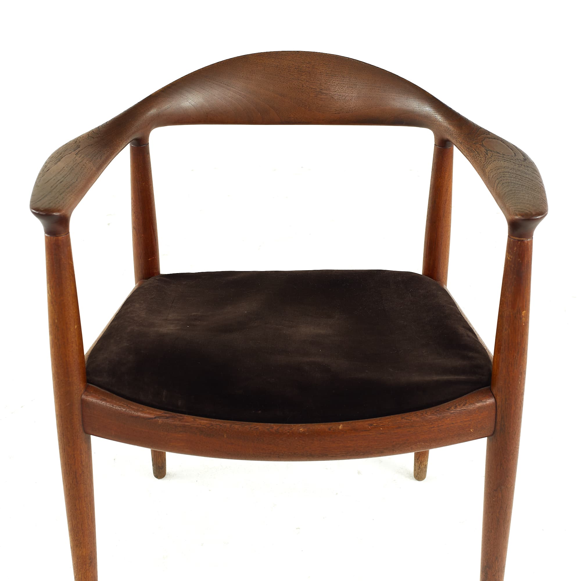 Hans Wegner JH-501 "The Chair" with an upholstered fabric seat