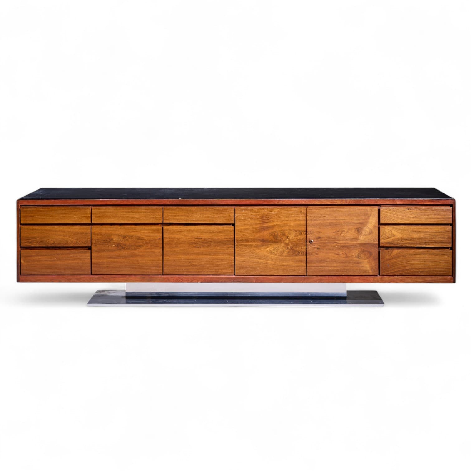 Lehigh Leopold Warren Platner For Lehigh Leopold Rosewood And Leather Top Credenza - 1483 — alternate view 2