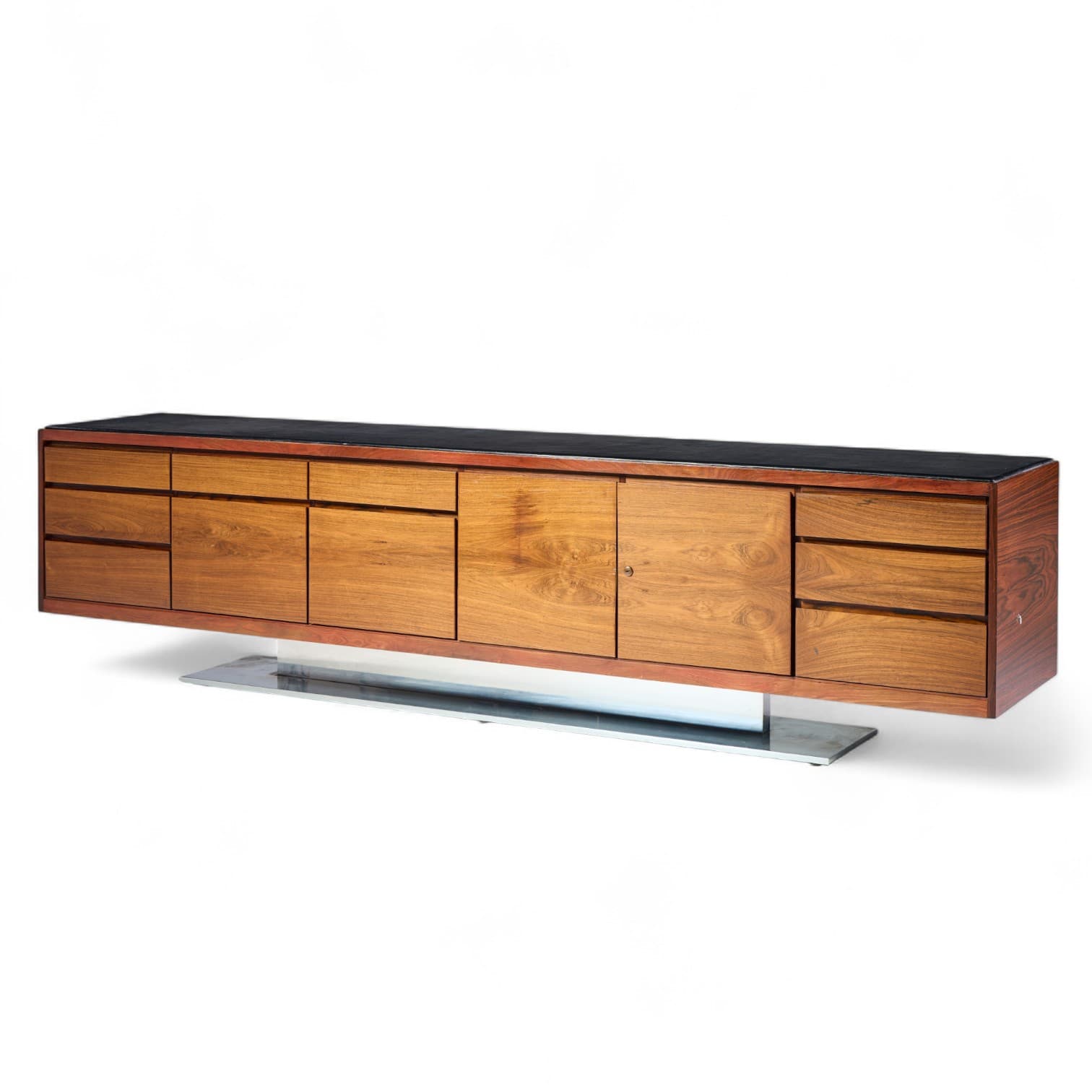 Lehigh Leopold Warren Platner For Lehigh Leopold Rosewood And Leather Top Credenza - 1483 — alternate view 3