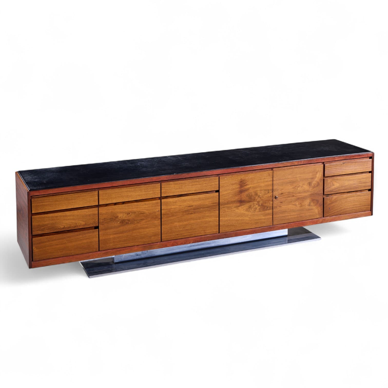 Lehigh Leopold Warren Platner For Lehigh Leopold Rosewood And Leather Top Credenza - 1483 — alternate view 9